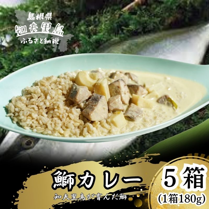 【ふるさと納税】漁師直送 知夫里島オリジナル鰤カレーセット 5食パック ココナッツ風味 隠岐 知夫里島 本格カレー