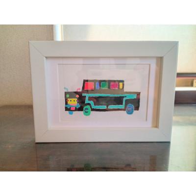 ふるさと納税 高石市 アールブリュットアーティスト上田匡志アート ダットサンブルーバード1000 |  | 01