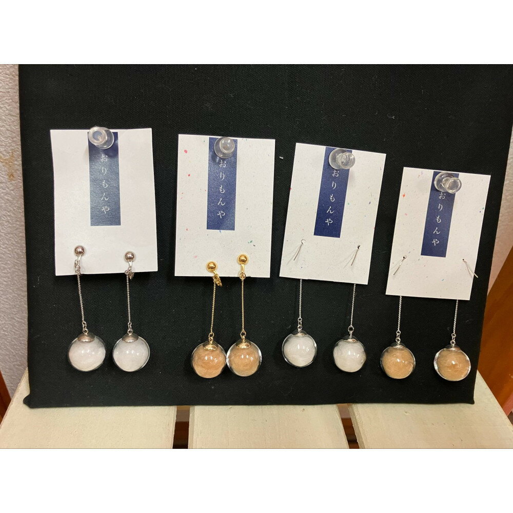 【ふるさと納税】＜選べるお品＞伯州綿イヤリング又はピアス(1セット) | アクセサリー イヤリング ピアス レディースアクセサリー ハンドメイドアクセサリー 伯州綿 天然素材