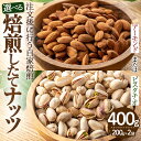 【ふるさと納税】＜種類が選べる＞鮮度抜群！焙煎したてナッツ(計400g・200g×2袋) 焙煎 アーモンド ピスタチオ ローストおやつ おつまみ 【m70-08】【N BLOOD COFFEE ROASTERS】