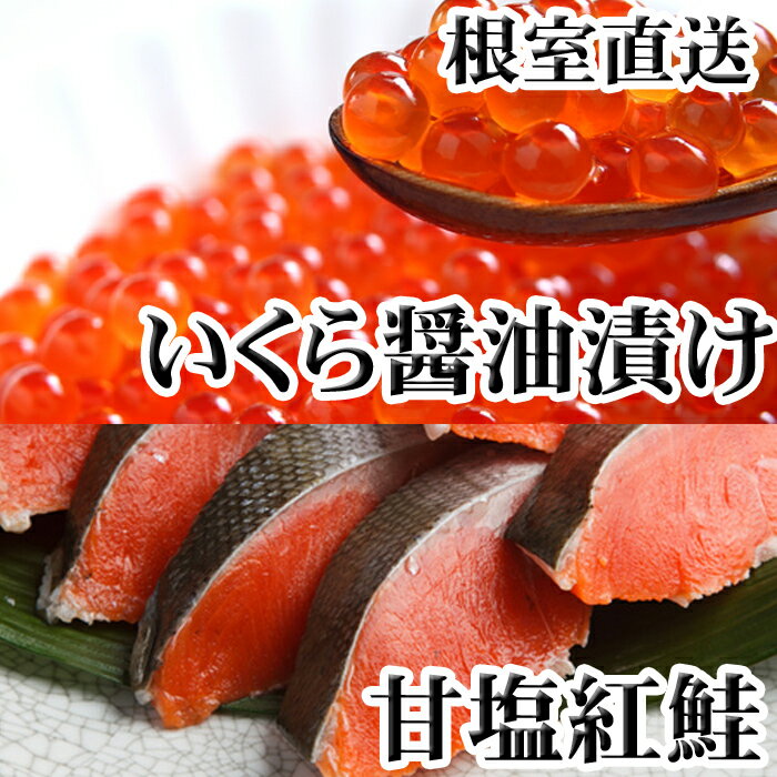 いくら醤油漬け100g×1P、紅鮭切身5切×2P