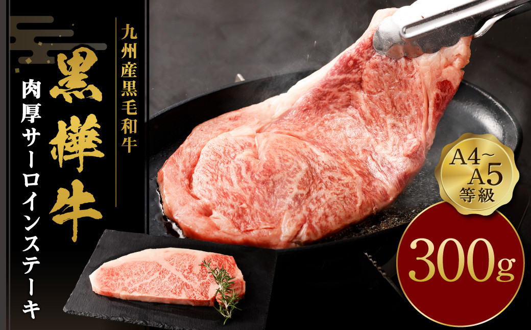 
            ステーキ 牛肉 A4～A5等級 肉厚 サーロインステーキ 300g×1パック 和牛 黒毛和牛 冷凍 熊本県産 九州産 国産 九州産黒毛和牛 杉本本店 黒樺牛 アウトドア BBQ キャンプ
          