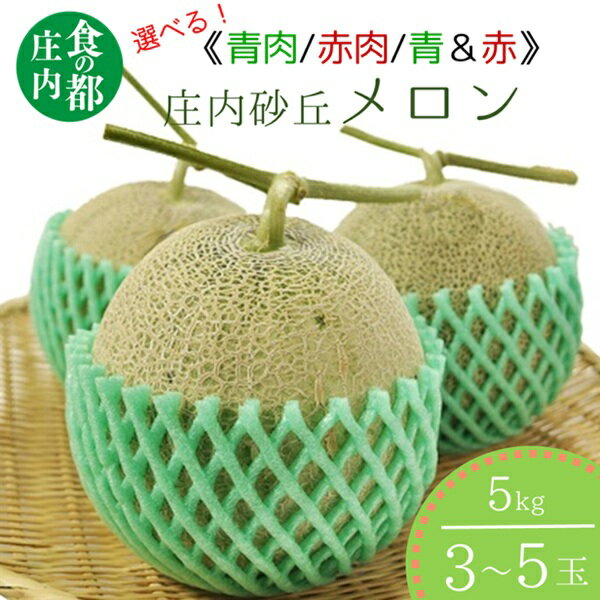 【ふるさと納税】★先行予約★【令和8年産】食の都庄内　庄内のメロン5kg（3～5玉）（有限会社庄内旬青果）