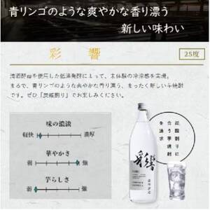 【本格焼酎】炭酸割りが好き『彩響』 900ml×4本 B3-78【1573923】