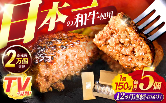 
            【12回定期便】ながさきふわとろハンバーグ 150g×5個入 / ハンバーグ はんばーぐ 肉 牛肉 豚肉 おかず 惣菜 定期便 / 諫早市 / ワールド・ミート有限会社 [AHBG008]
          