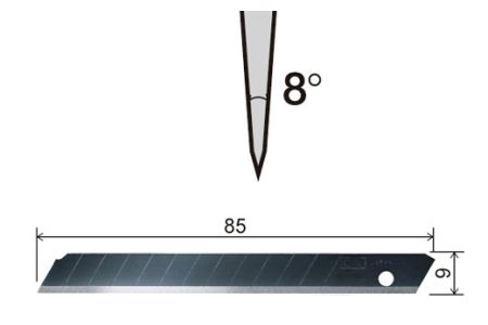 H8-106プロ用カッター職専カッター＋替刃(超鋭角)セット【小】◇貝印S-001＋VS-50