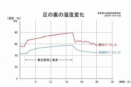 和紙靴下2足セット ゴムなしタイプ(就寝用） 黒 S～M