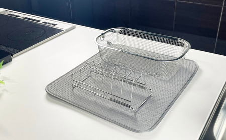 すっきり暮らすセット（深型+ディッシュラック+マット） 水切りかご ステンレス 食洗機対応 燕三条製 [ビーワーススタイル] 【018S104】