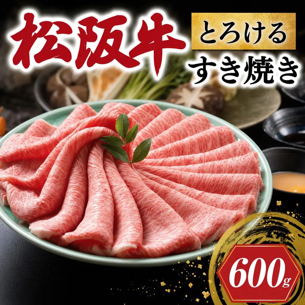 松阪牛 とろける すき焼き 600g 牛追道中 US21