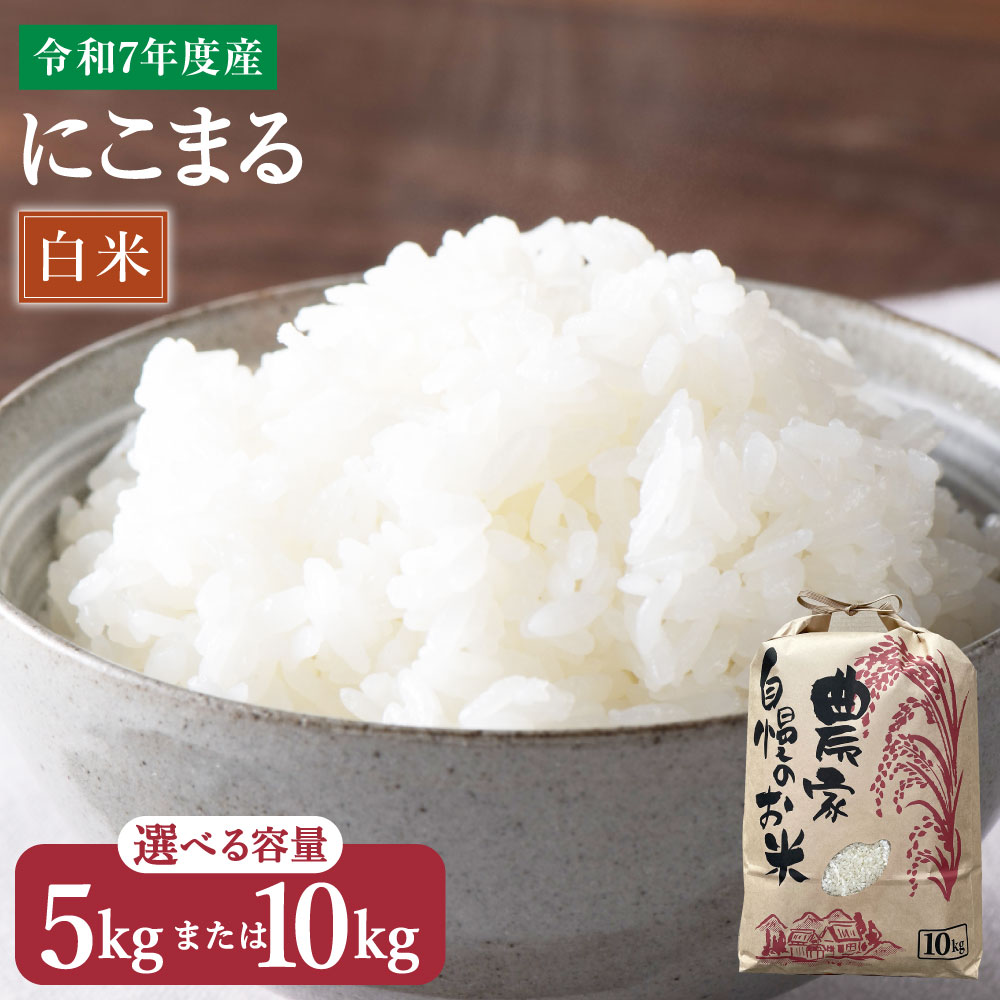 【ふるさと納税】＜選べる＞ みやまのきよみず米 にこまる 5kg または 10kg 白米 令和7年産 単一原料米 米 九州産 みやま市産 送料無料 A234 A285【2025年11月上旬より順次発送予定】