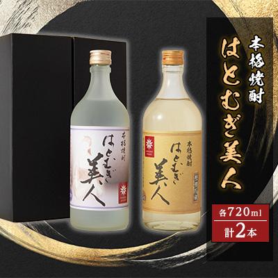 ふるさと納税 鹿沼市 本格焼酎　はとむぎ美人2本セット(22度・樫樽貯蔵25度)