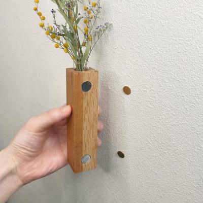 ふるさと納税 飛騨市 【岐阜県飛騨市】ひだの森 小さな木の一輪挿し『MOKURIN』マグネットタイプ 2個セット(各1種) |  | 01
