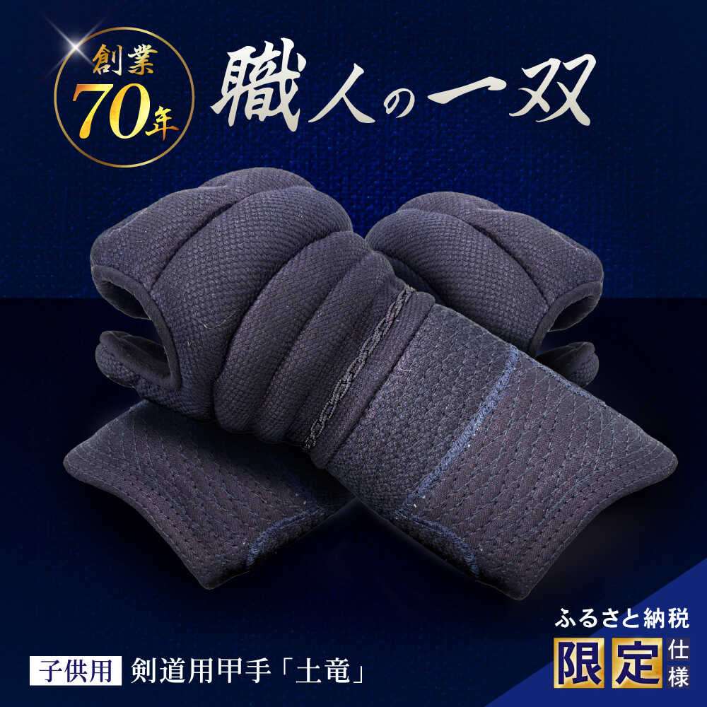 【ふるさと納税】〈限定仕様・名前刺繍〉剣道用甲手「土竜」子供用 / こて コテ 甲手 剣道 防具 けんどう 子供用 ジュニア キッズ / 諫早市 / 株式会社三恵[AHEV002]