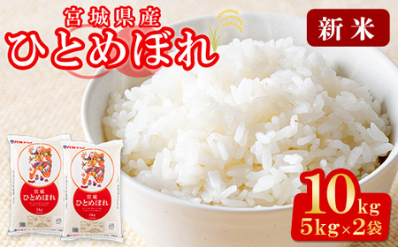 ＜先行予約！2025年11月から順次発送予定＞【令和7年産 新米】宮城県産 ひとめぼれ 合計10kg (5kg×2袋) お米 おこめ 米 コメ 白米 ご飯 ごはん おにぎり お弁当【株式会社パールライス宮城】ta203