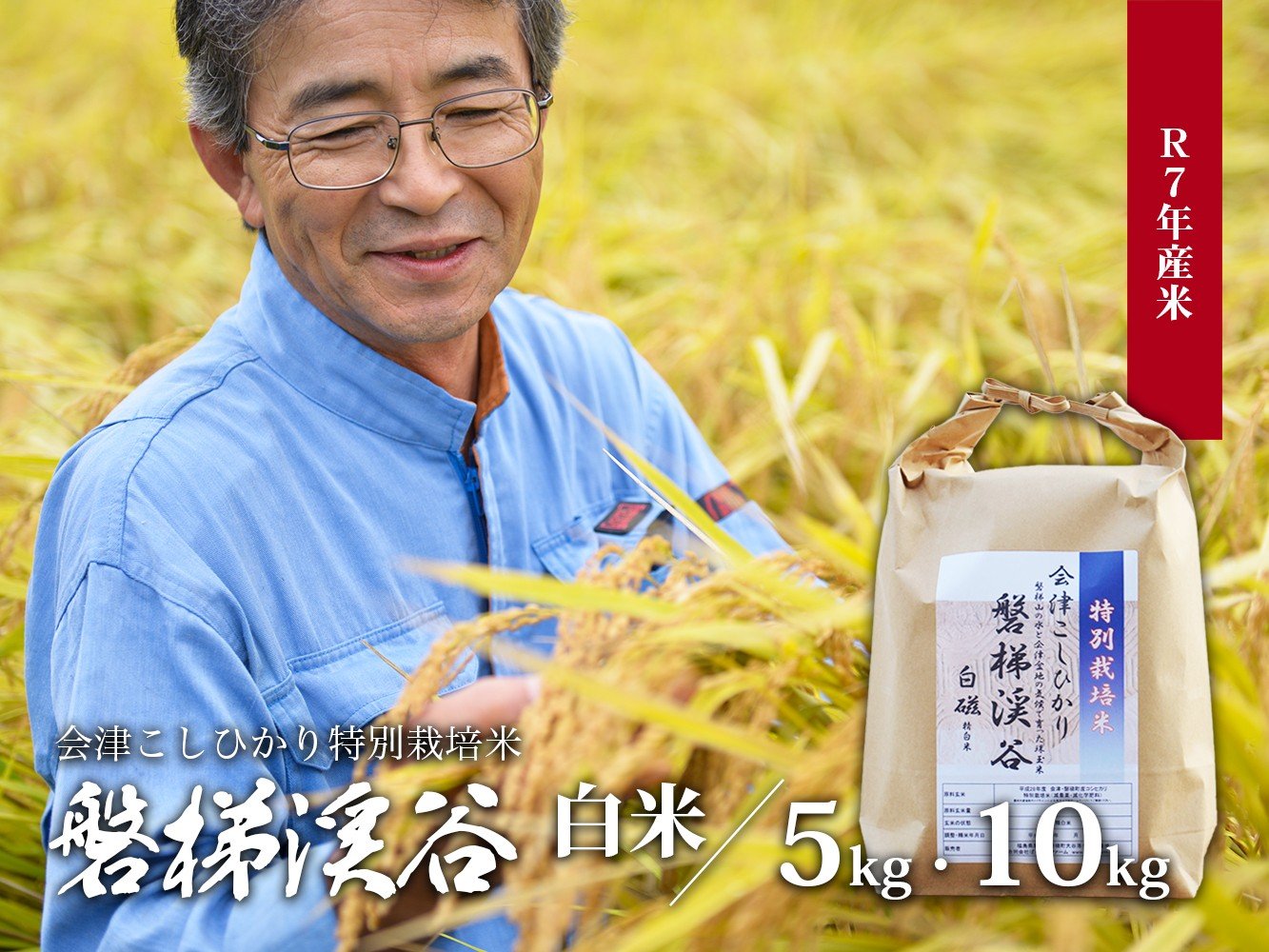 
            【令和７年産・新米】Aランク会津コシヒカリ特別栽培米「磐梯渓谷」 （減農薬栽培）（白米5kg／10kg）
          