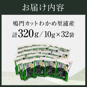 鳴門 カットわかめ 里浦産 10g×32 計320g　（徳島県認証マーク付） わかめ