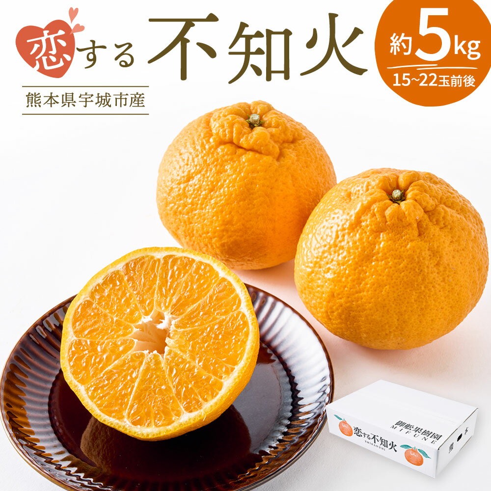 【ふるさと納税】 先行予約 不知火 恋する不知火 約5kg 【2026年4月上旬から2026年6月下旬発送予定】 しらぬい みかん ミカン フルーツ 果物 くだもの 柑橘 宇城市 熊本県産 九州産 御舩果樹園