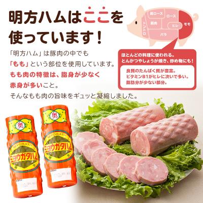 ふるさと納税 可児市 明方ハムBセット 明方ハムレギュラー 2本・明方ボロニアソーセージ 1本・醤油フランク 5本入×1袋 |  | 02