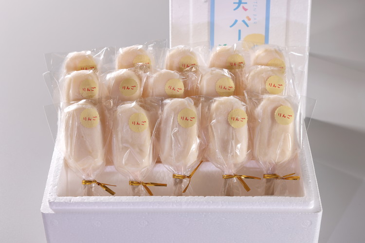 素材そのまんま寒天バー りんごバー 15本入 ｜ お菓子 スイーツ 寒天 和菓子 生菓子 ※2025年6月上旬～9月上旬頃に順次発送予定 ※北海道・沖縄・離島への配送不可