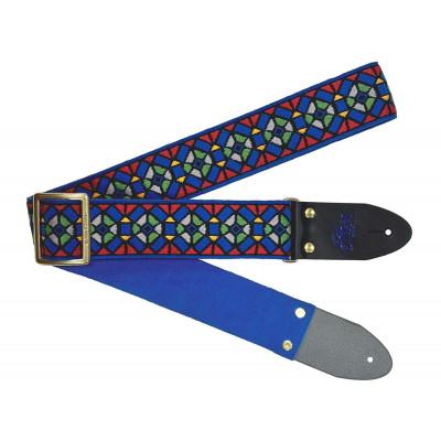 ふるさと納税 郡上市 【ギターストラップ】 Elara Straps Stained Glass Blue/Red