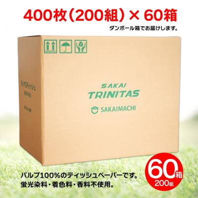 ふるさと納税 境町 境トリニタス応援 ボックスティッシュ 400枚(200組) × 60箱 日用品 防災 消耗品 必需品 |  | 02