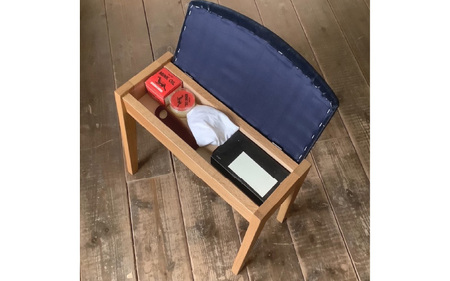 AP-23-c 玄関椅子 （収納付き） ネイビー