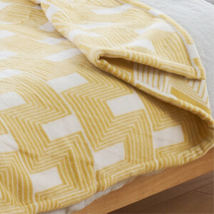 【ダブルサイズ】洗えるタスマニアラムウール混毛布 180×200cm  OTW-W-YE