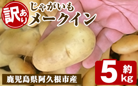 ＜先行予約受付中！2026年5月下旬以降順次発送予定＞訳あり！じゃがいも「メークイン」(約5kg) じゃがいも ジャガイモ 芋 国産 野菜 期間限定 数量限定【古田果樹園】akn093-01