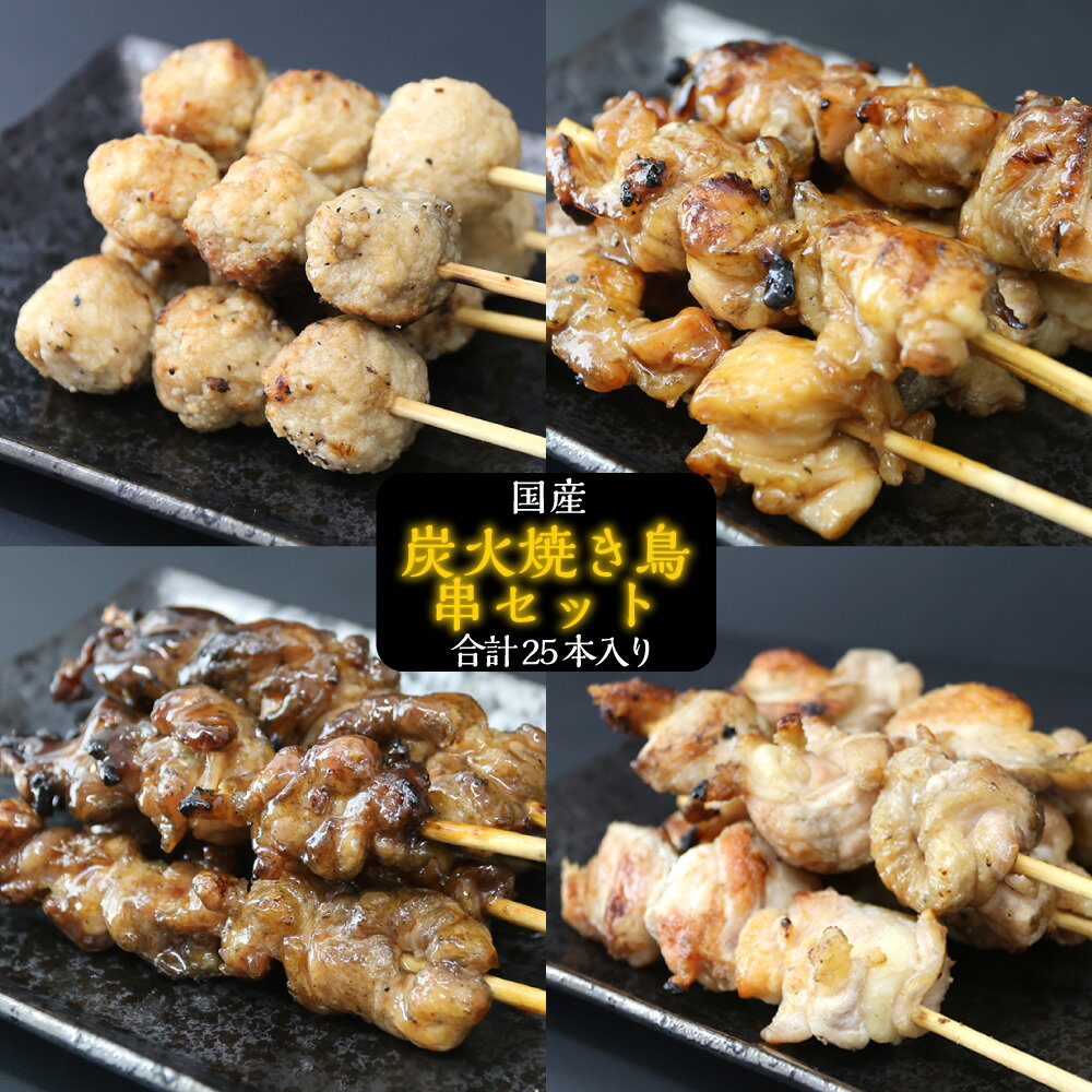 【ふるさと納税】 鳥文 炭火焼き鳥串セット 25本 （三重県産 鳥文特製） 三重県 桑名市 送料無料