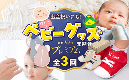 【隔月定期便 3回】出産祝いにも！初めてのベビーグッズ定期便　プレミアム _ 隔月 定期便 3回 初めてのベビーグッズ セット 赤ちゃんの城 出産祝い 出産準備 お祝い 肌着 ツーウェイオール おくるみ 授乳用腕まくら スワドル 離乳食 食器 マグ エプロン ミキハウス ファーストベビーシューズ 小さな大工さん 積み木 久留米 _Tk130