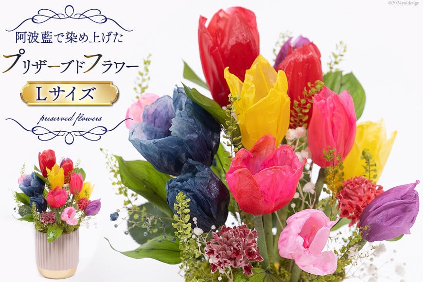 
            プリザーブドフラワー チューリップ L [フラワーショップ慶 徳島県 北島町 29az0005] アレンジメント フラワー
          