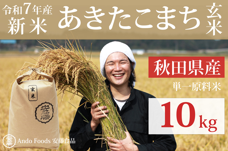 
            《令和7年産 新米先行受付》秋田県産 あきたこまち 10kg(10kg×1袋)【玄米】令和7年産
          