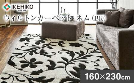 ウィルトンカーペット ネム 160×230ｃｍ ＢＫAA446