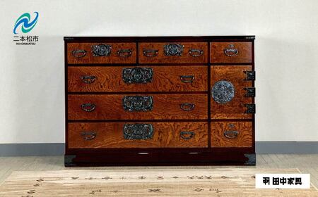 46時代箪笥 片開付 《創業明治2年 田中家具 謹製》【田中家具】
