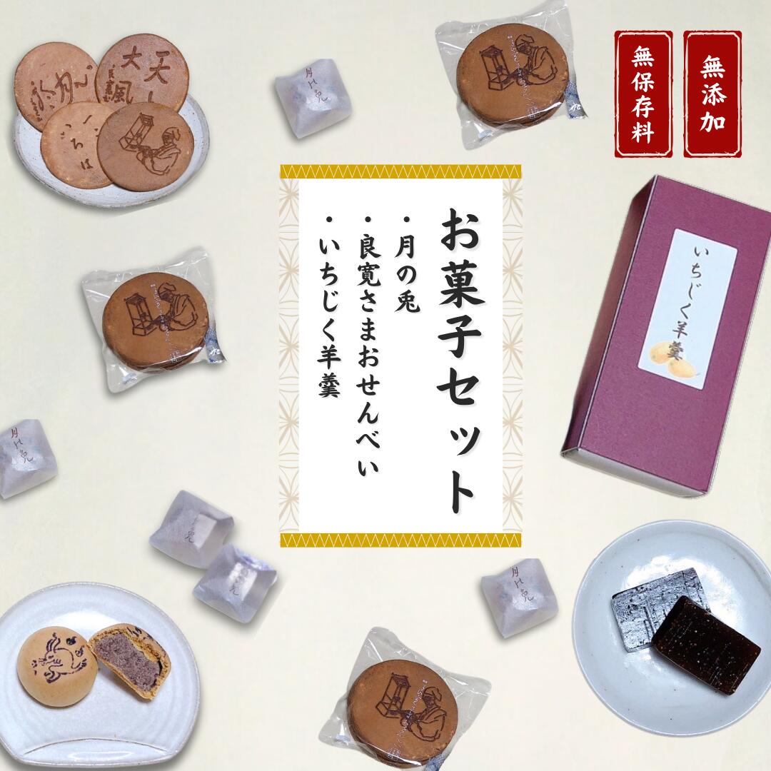 【ふるさと納税】大黒屋お菓子セット（月の兎・良寛さまおせんべい・いちじく羊羹）良寛さまお菓子本舗 大黒屋