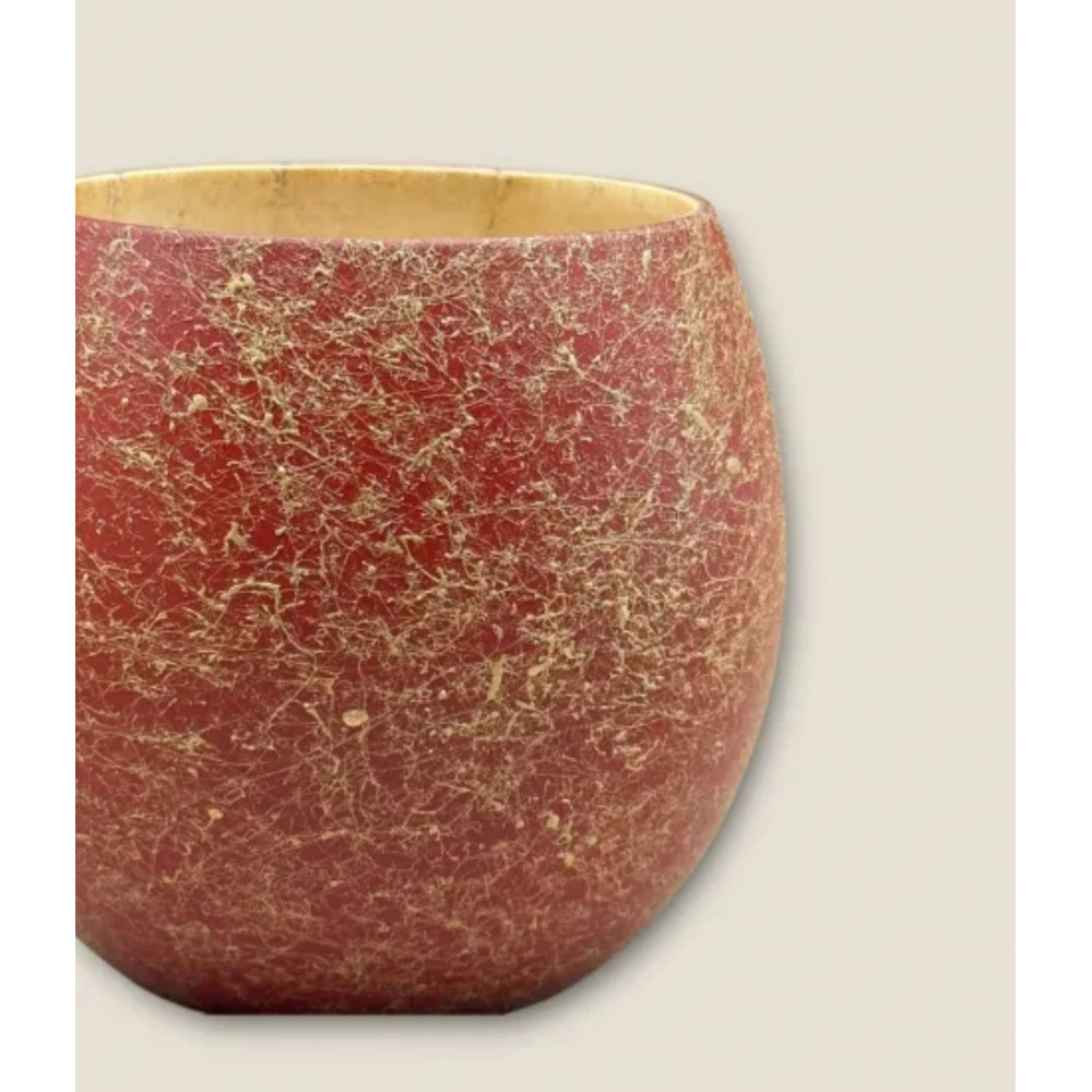 木製 エッグカップ 乱糸マット仕上げ 本朱［NF123］