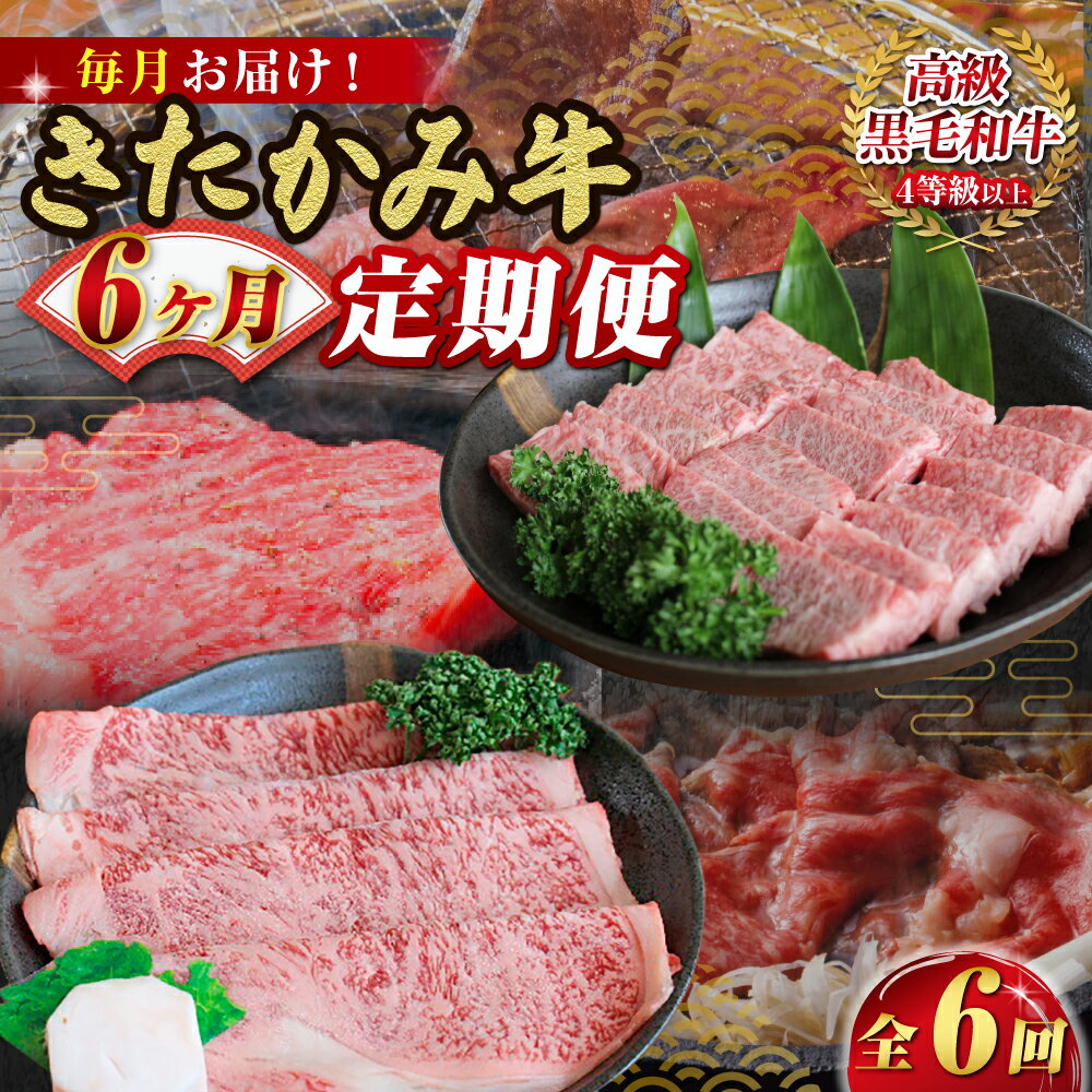 【ふるさと納税】きたかみ牛 【 定期便 / 6か月 】せいぶ農産 4等級以上 国産 黒毛和牛 牛肉 サーロイン 切り落とし 牛タン リブロース 牛 カルビ すき焼き 冷凍 焼肉 お肉 定期 BBQ 年末 年始 西部開発農産 岩手県 北上市 Q0239