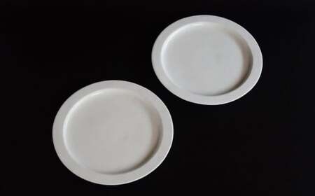有田焼 20cm 円リムプレート ホワイトブレブ 2枚 セット【金善製陶所】食器 器 うつわ 磁器 陶磁器 プレート リムプレート ワンプレート デザート皿 皿 丸皿 シンプル ペア 白 30000円