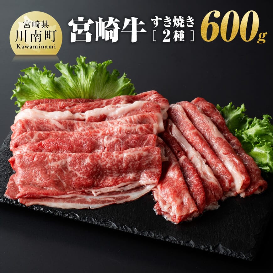 宮崎牛すき焼き２種600g　 牛肉 宮崎牛[E11004]