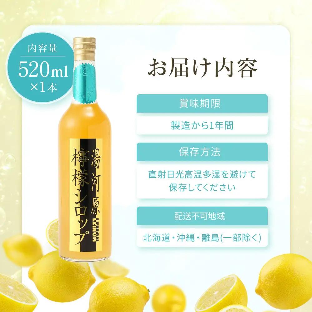檸檬シロップ　520ml | 湯河原町 湘南 柑橘 レモン シロップ 手作り フルーツ アレンジ
