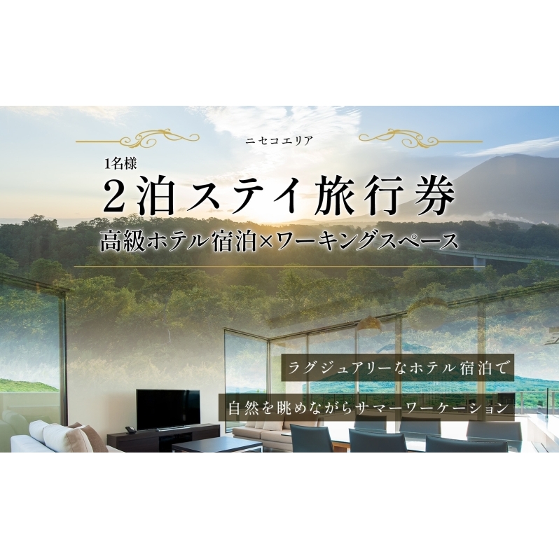 【北海道ツアー】ニセコ サマーワーケーション 高級ホテル宿泊×ワーキングスペース利用（45,000円分）【2泊3日×1名分】【5月10日-10月20日】 旅行券 宿泊券 旅行チケット 宿泊チケット 北