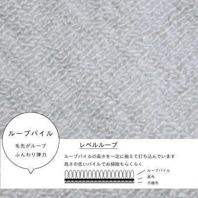 防ダニ カーペット 3畳 日本製 抗菌防臭 ノースポール 江戸間 176×261cm グレー【1639003】