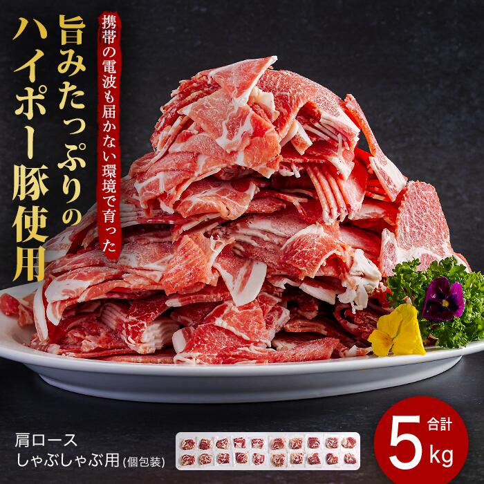 【ふるさと納税】【小分け】豚肉 肩ロース しゃぶしゃぶ 250g×20パック ハイポー豚 阿武町産 国産豚 冷凍 便利