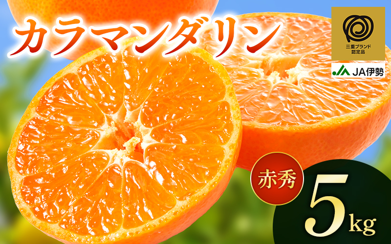 【三重ブランド認定品】 JA カラマンダリン 赤秀 約5kg L・2Lサイズ | みかん ミカン オレンジ 柑橘 フルーツ 果物 くだもの 甘い 旬 人気 果汁 濃厚 ジューシー デザート 産地直送 みかん 国産 お取り寄せ 新鮮 期間限定 季節限定 先行予約 みかん おすすめ 三重県 熊野市【isen0003】