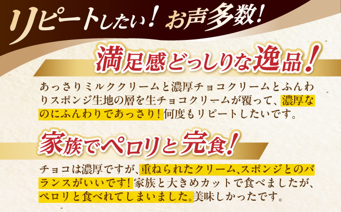 【3回定期便】＜ニッポン全国おやつランキンググランプリ受賞＞長崎石畳ショコラ ハーフサイズ 3個 / 石畳ショコラ チョコ ケーキ スイーツ / 諫早市 / ネオクラシッククローバー [AHBS024