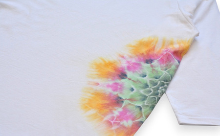 タイダイ７分TシャツB ASCENSION  黒部の名水染め　ファッション 服 男性 メンズ 女性 レディース トップス  絞り染め おしゃれ 染物 プレゼント Mサイズ