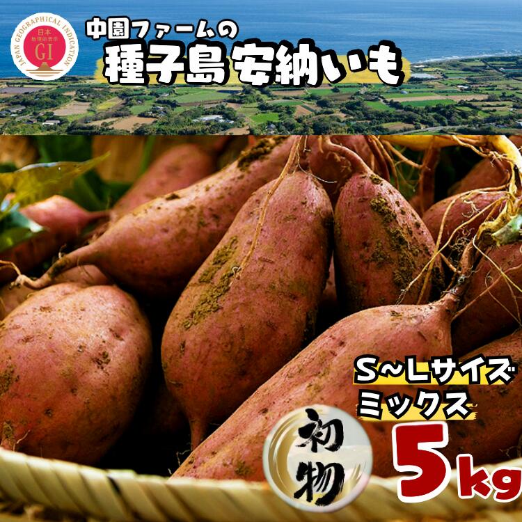 【ふるさと納税】＼ 8月下旬～9月上旬に順次発送 ／2025年産 初物 種子島 安納いも 本場 の 安納 地区で収穫 縁起 初物 旬 先取り Mix サイズ 安納芋 （ 生芋 ） 5kg