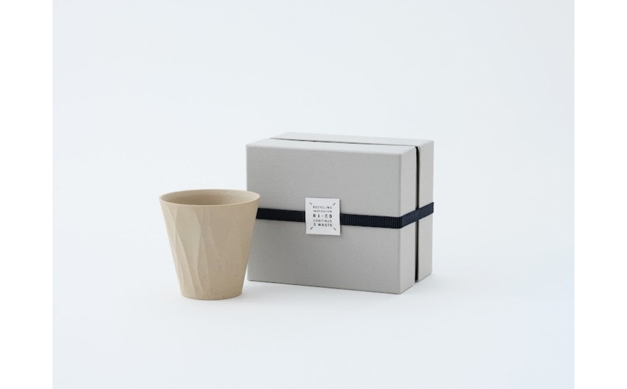 TIME ロックグラス Ivory white【 地球にやさしい 再生素材 スタイリッシュなデザイン 陶器 】