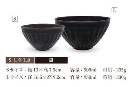 【美濃焼】[軽量食器] 天目どんぶり Sサイズ / Lサイズ ペア 4点セット 白×黒【井澤コーポレーション】 器 どんぶり ラーメン うどん 丼 サラダボウル お茶漬け 茶碗 セット [TBP049