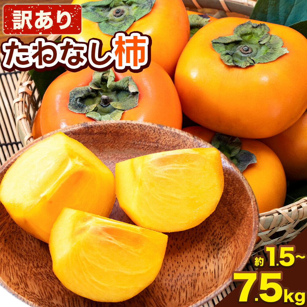 【ふるさと納税】【ご家庭用/訳あり】たねなし柿1.5kg 4kg 7.5kg《2025年9月中旬-11月上旬頃より出荷予定》 和歌山県 紀の川市 柿 カキ かき ジューシー フルーツ